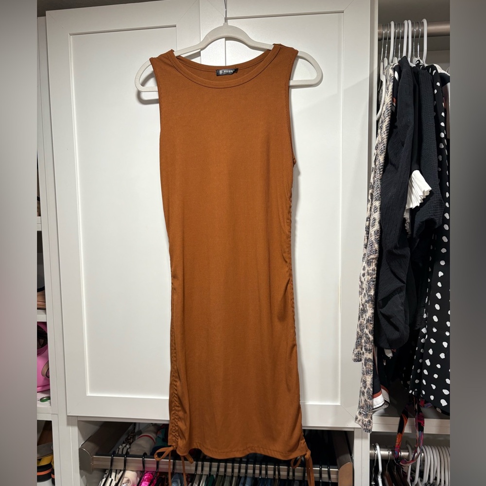 Sleeveless Brown Dress